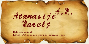 Atanasije Marelj vizit kartica